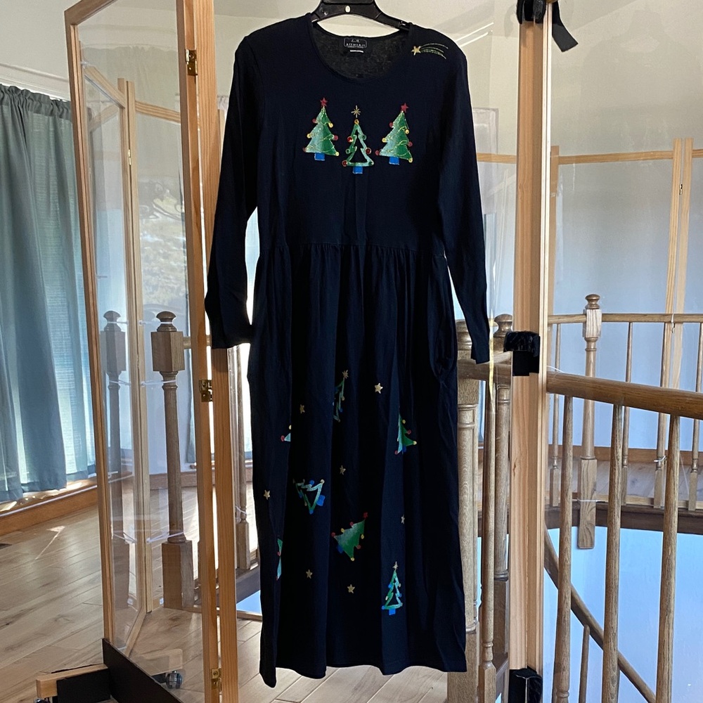 Vintage 80s Holiday Dress. Size Medium